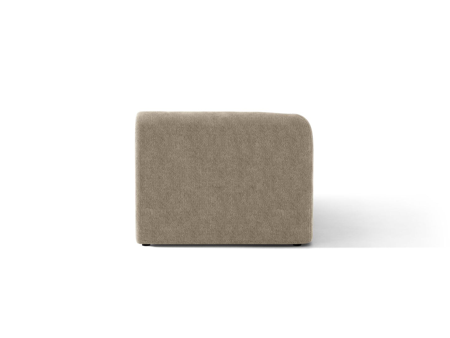 Chaiselongue Chenille Beige Miley — Maße und Details