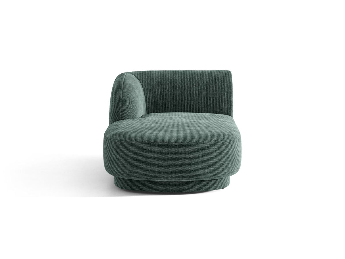 Miley Chaise Longue, 2 Seats, 90x156 cm — Petrol / Left