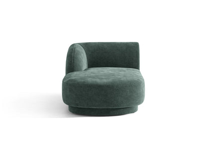 Chaiselongue Chenille Beige Miley — Petrol