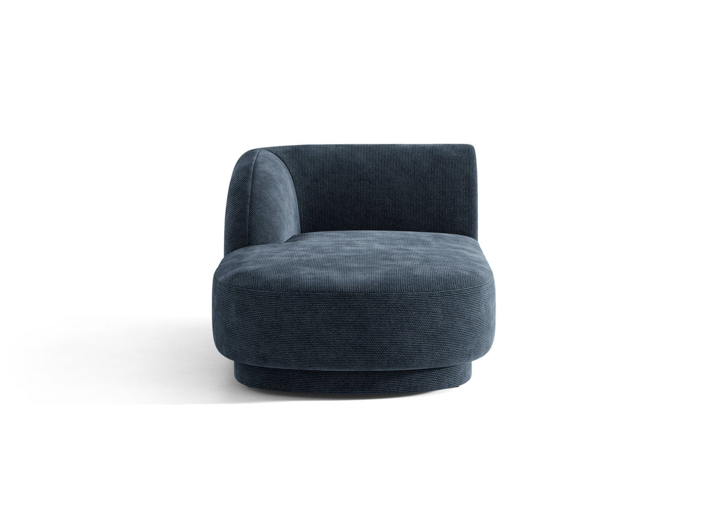 Chaiselongue Chenille Beige Miley — Royal Blue
