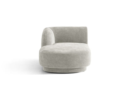 Chaiselongue Chenille Beige Miley — Light Grey