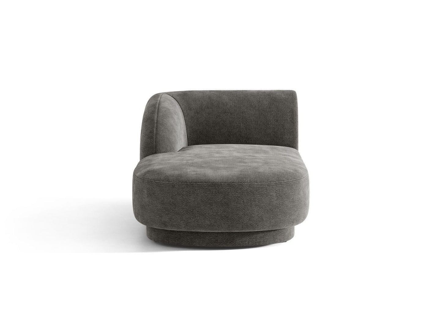 Chaiselongue Chenille Beige Miley — Grey