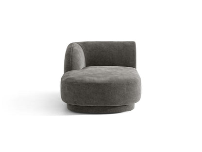 Chaiselongue Chenille Beige Miley — Grey