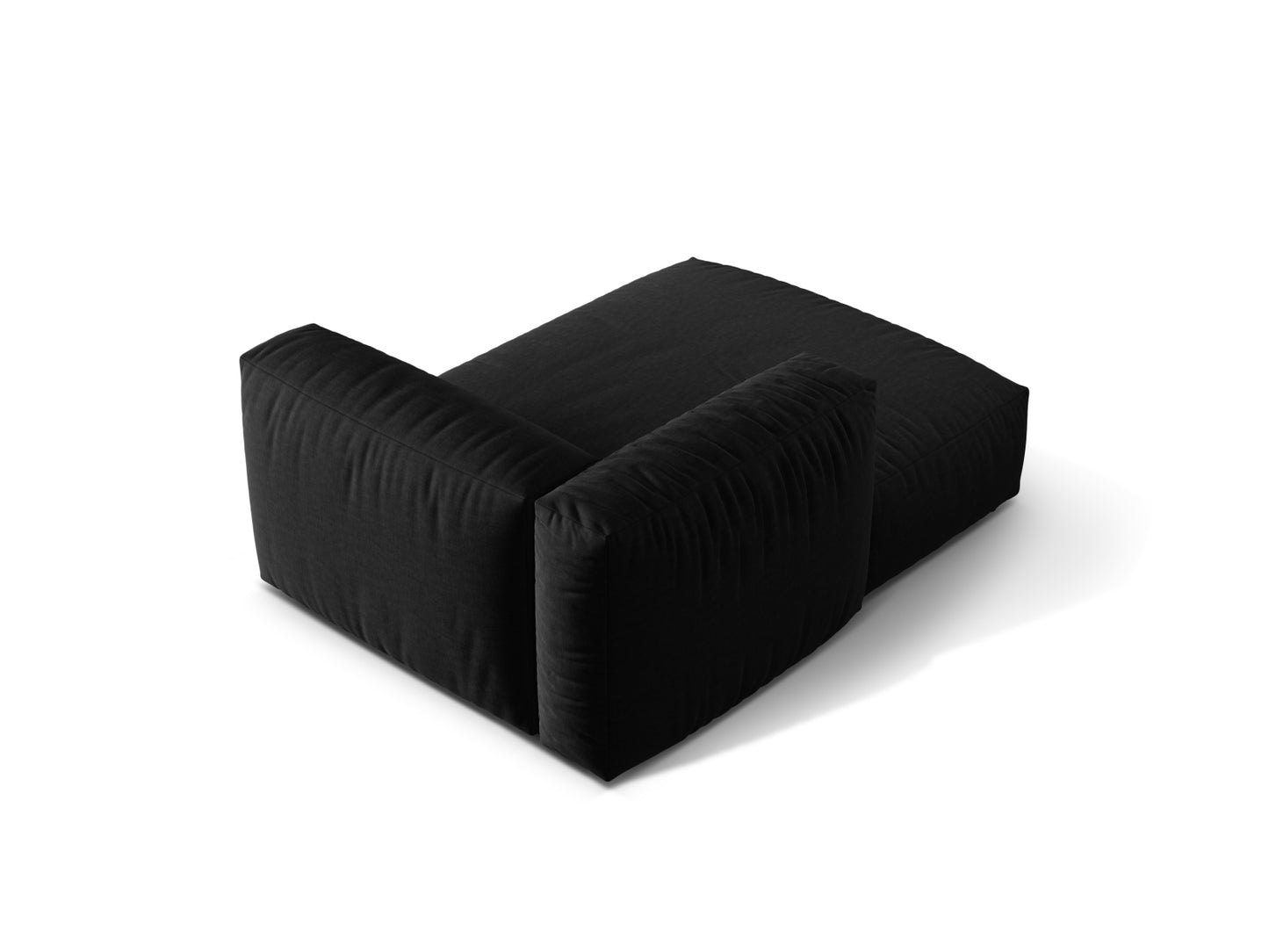 Chaiselongue Strukturstoff Schwarz Martina — Detailansicht
