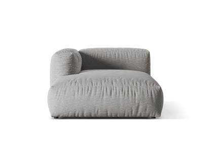 Chaiselongue Strukturstoff Schwarz Martina — Light Grey
