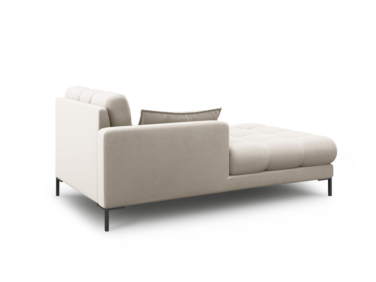 Chaiselongue Strukturstoff Beige Mamaia — Wohnbeispiel