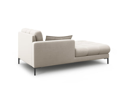 Chaiselongue Strukturstoff Beige Mamaia — Wohnbeispiel