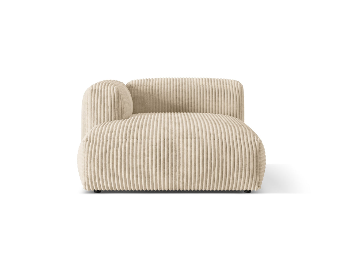 Martina Chaise Longue, 130x176 cm — Light Beige / Left
