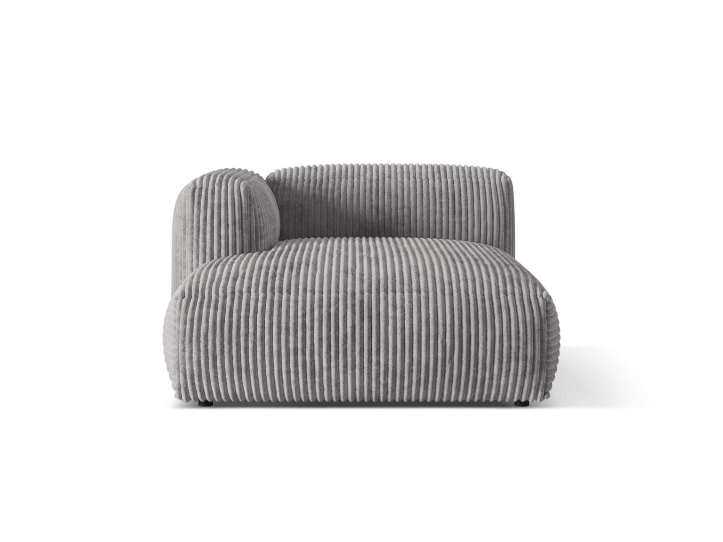 Chaiselongue Cord Acorn Martina — Light Grey