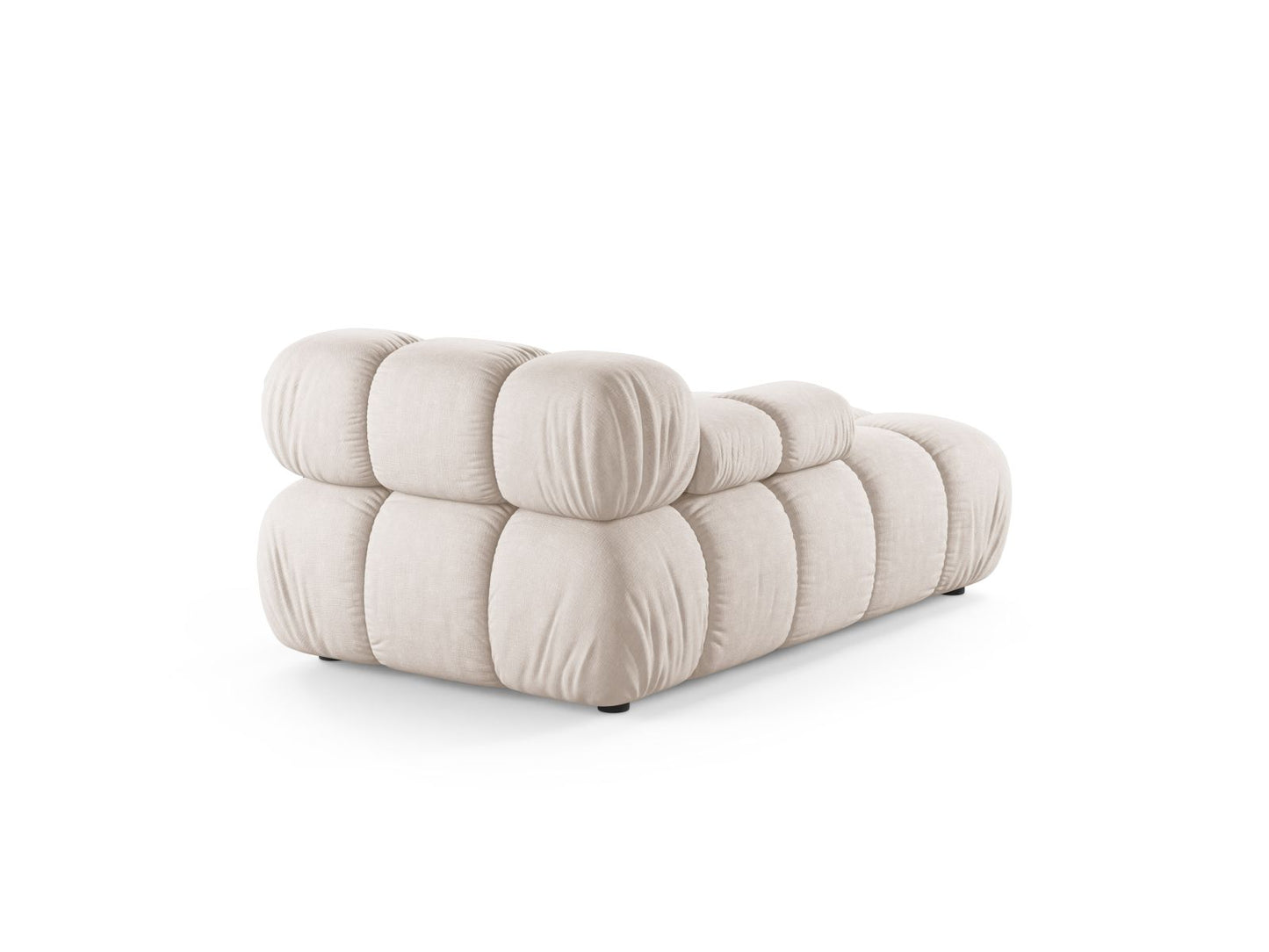 Chaiselongue Strukturstoff Beige Bellis — Detailansicht