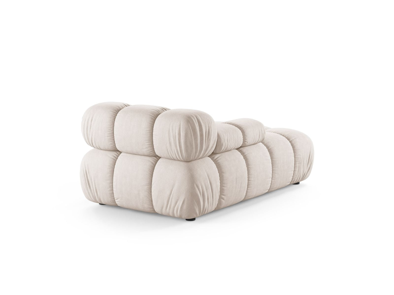 Chaiselongue Strukturstoff Beige Bellis — Detailansicht