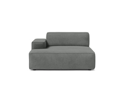 Chaiselongue Strukturstoff Beige Jodie — Grey