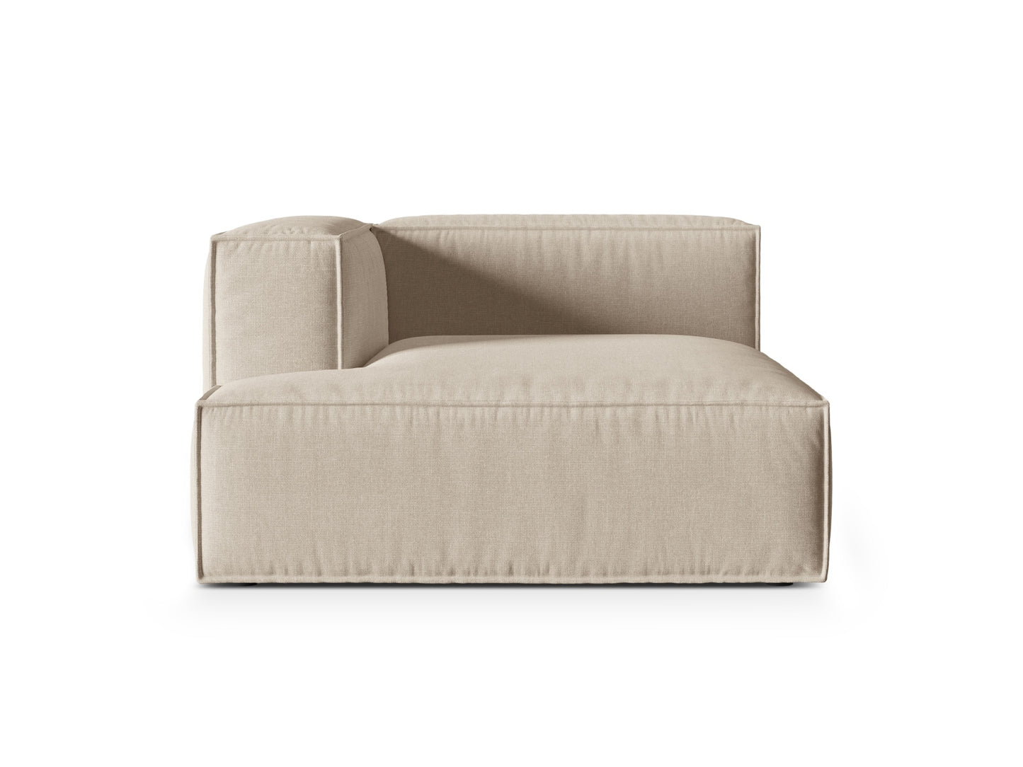 Chaiselongue Strukturstoff Beige Nuria — Beige