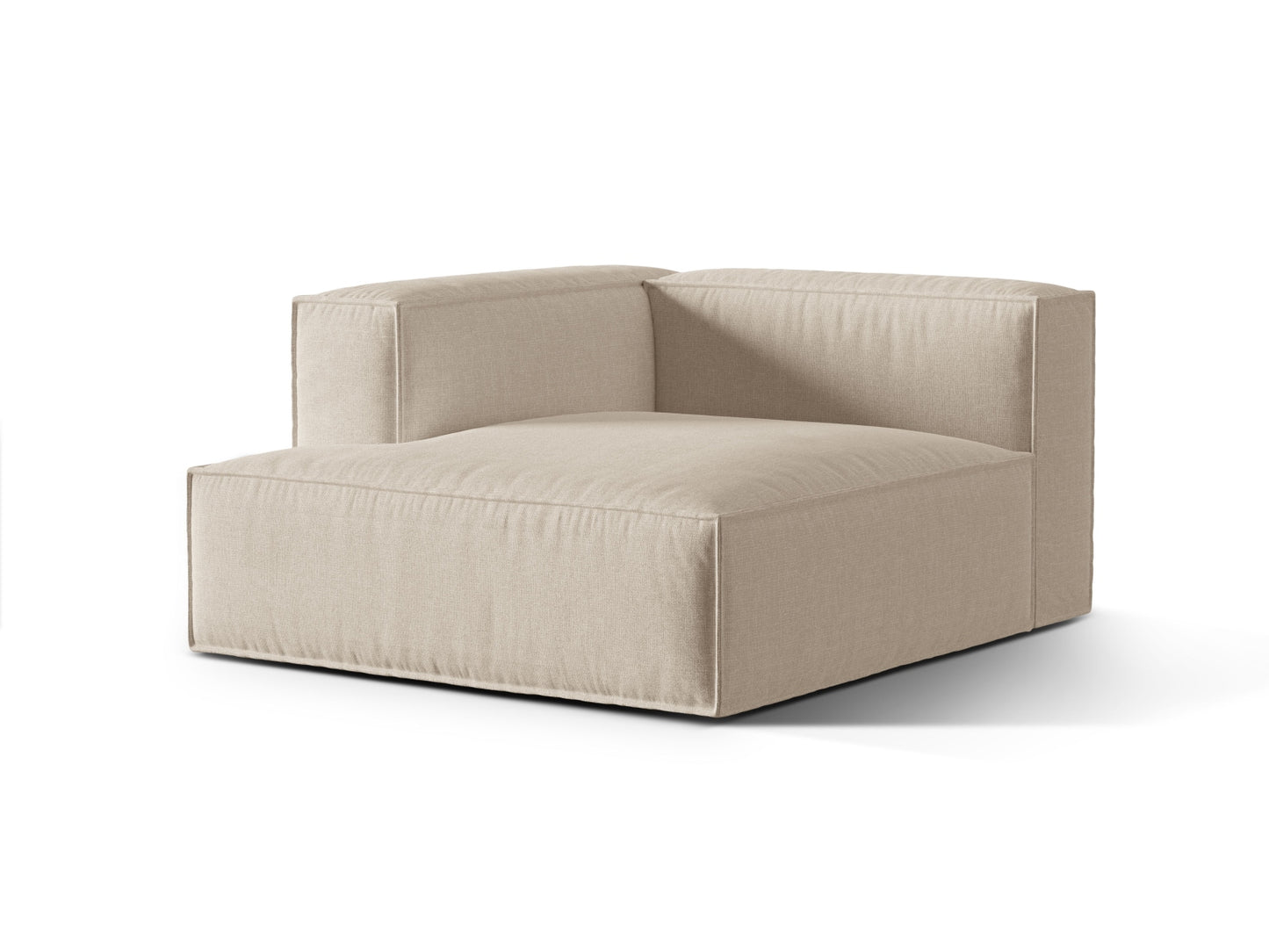 Chaiselongue Strukturstoff Beige Nuria — Detailansicht