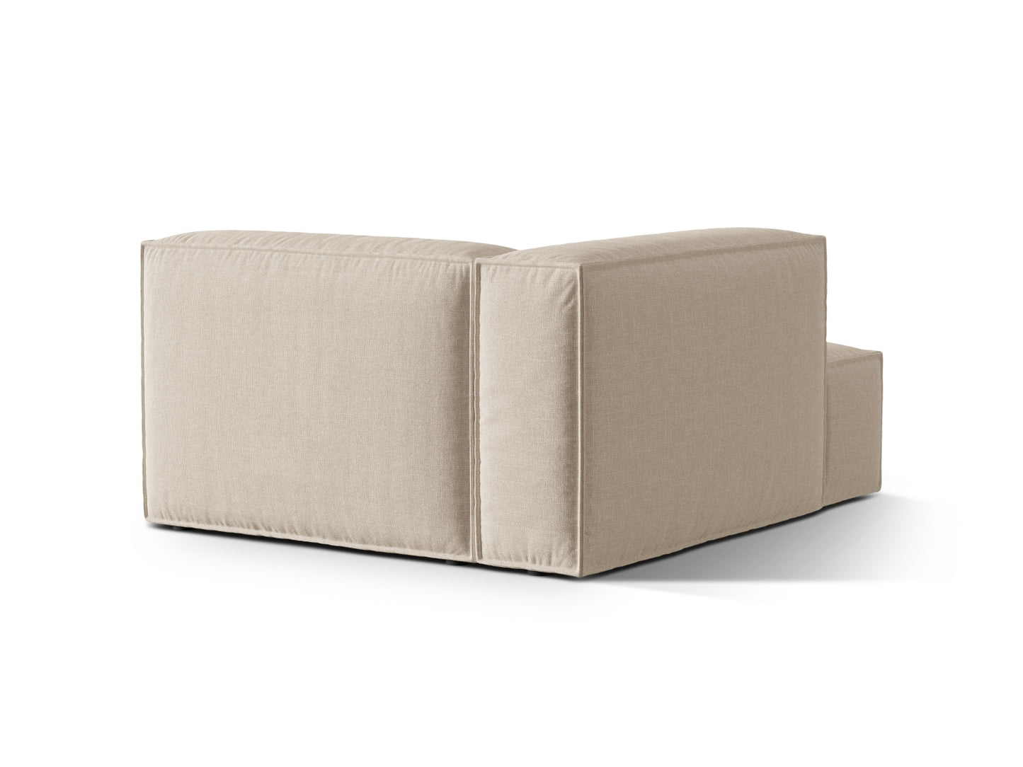 Chaiselongue Strukturstoff Beige Nuria — Maße und Details
