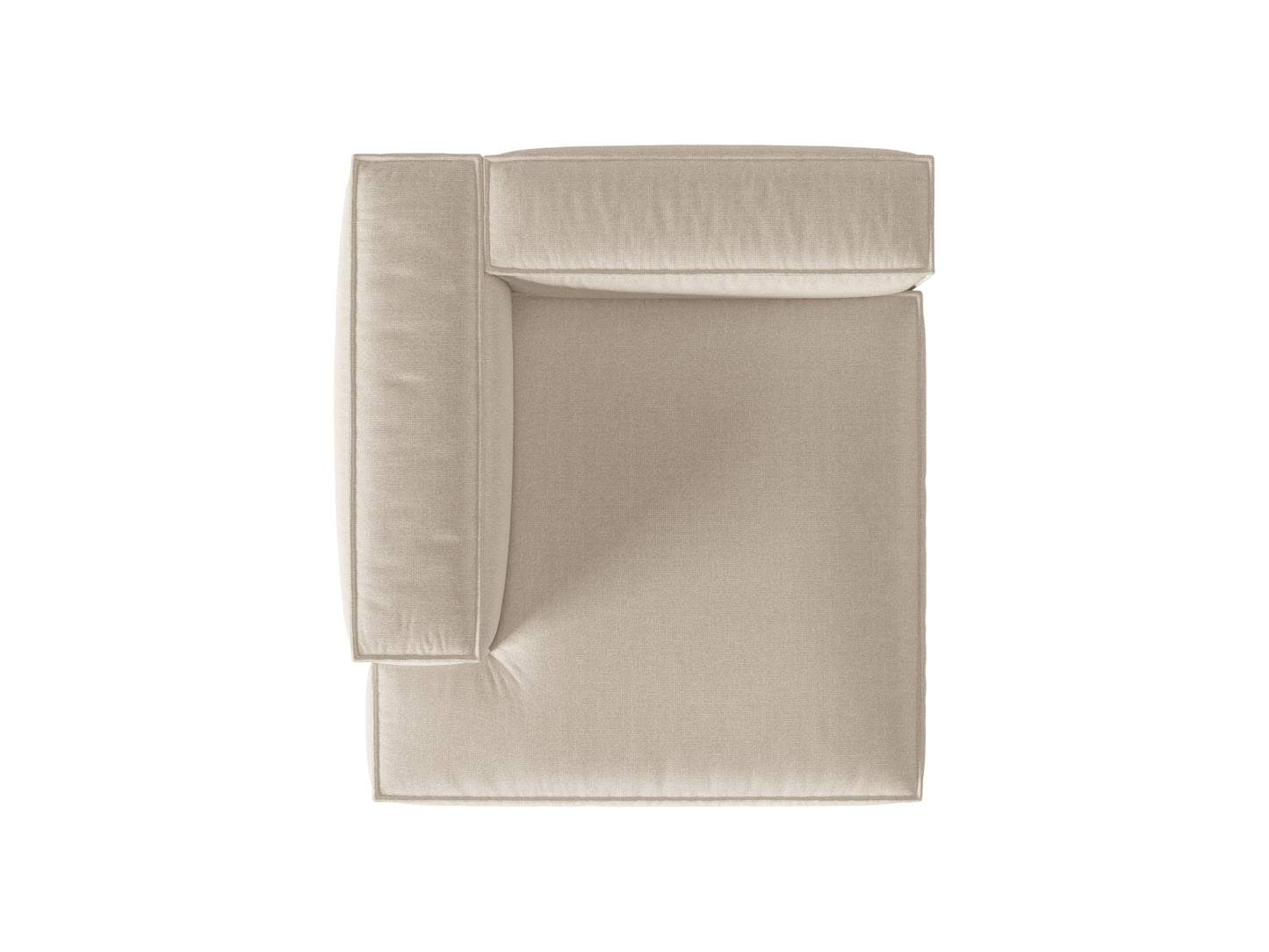Chaiselongue Strukturstoff Beige Nuria — Ansicht 4