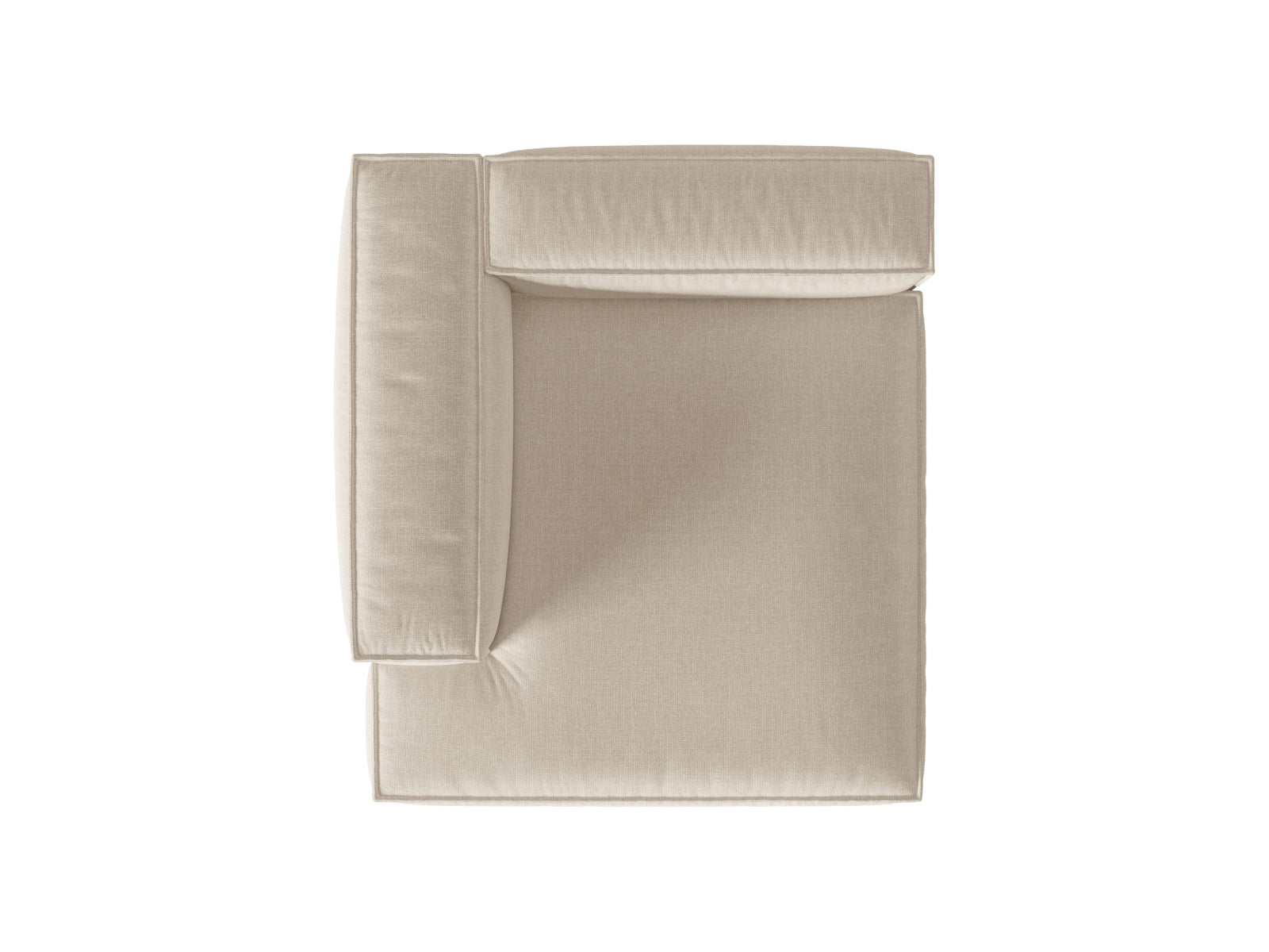 Chaiselongue Strukturstoff Beige Nuria — Ansicht 4