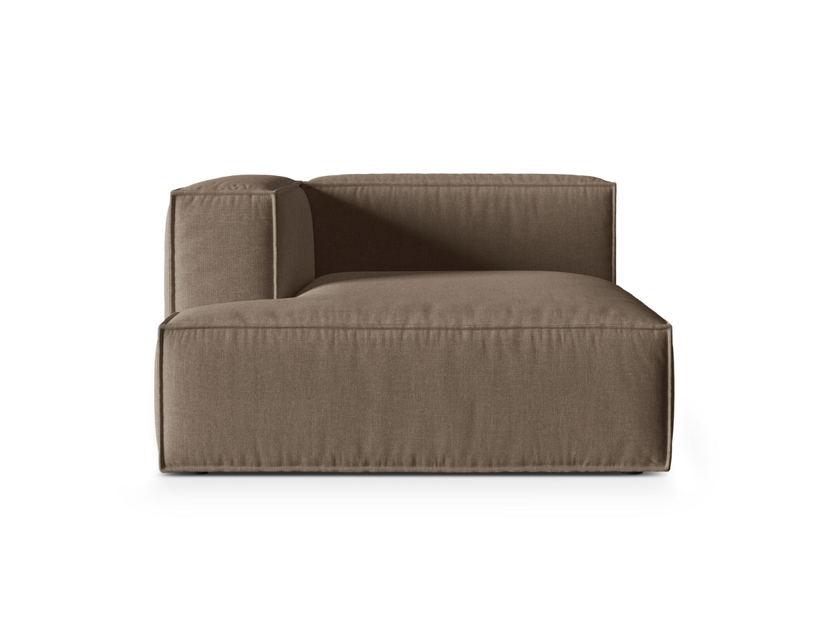 Nuria Modular Chaise Longue, 127x147 cm — Cappuccino / Left