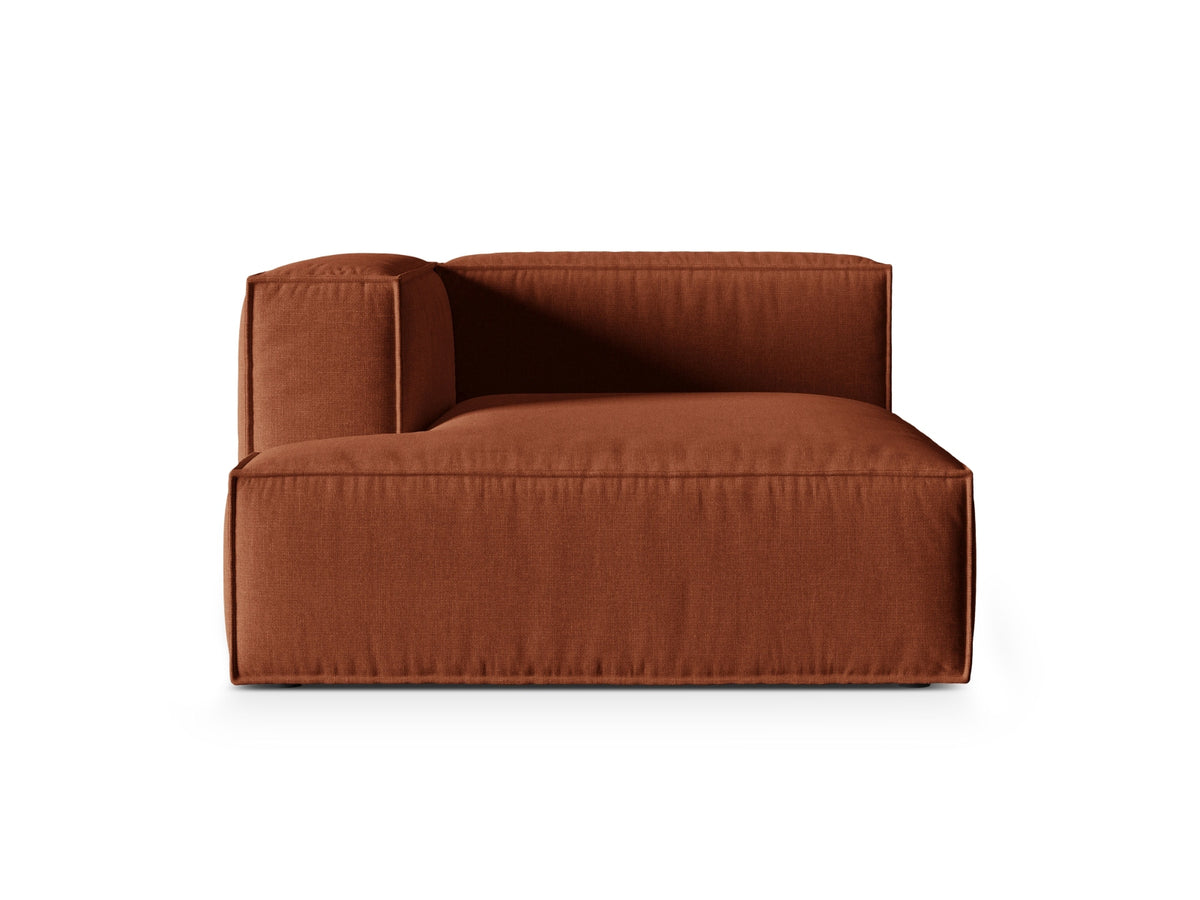 Nuria Modular Chaise Longue, 127x147 cm — Brick / Left