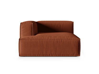 Chaiselongue Strukturstoff Beige Nuria — Brick