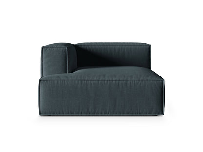 Chaiselongue Strukturstoff Beige Nuria — Deep Petrol