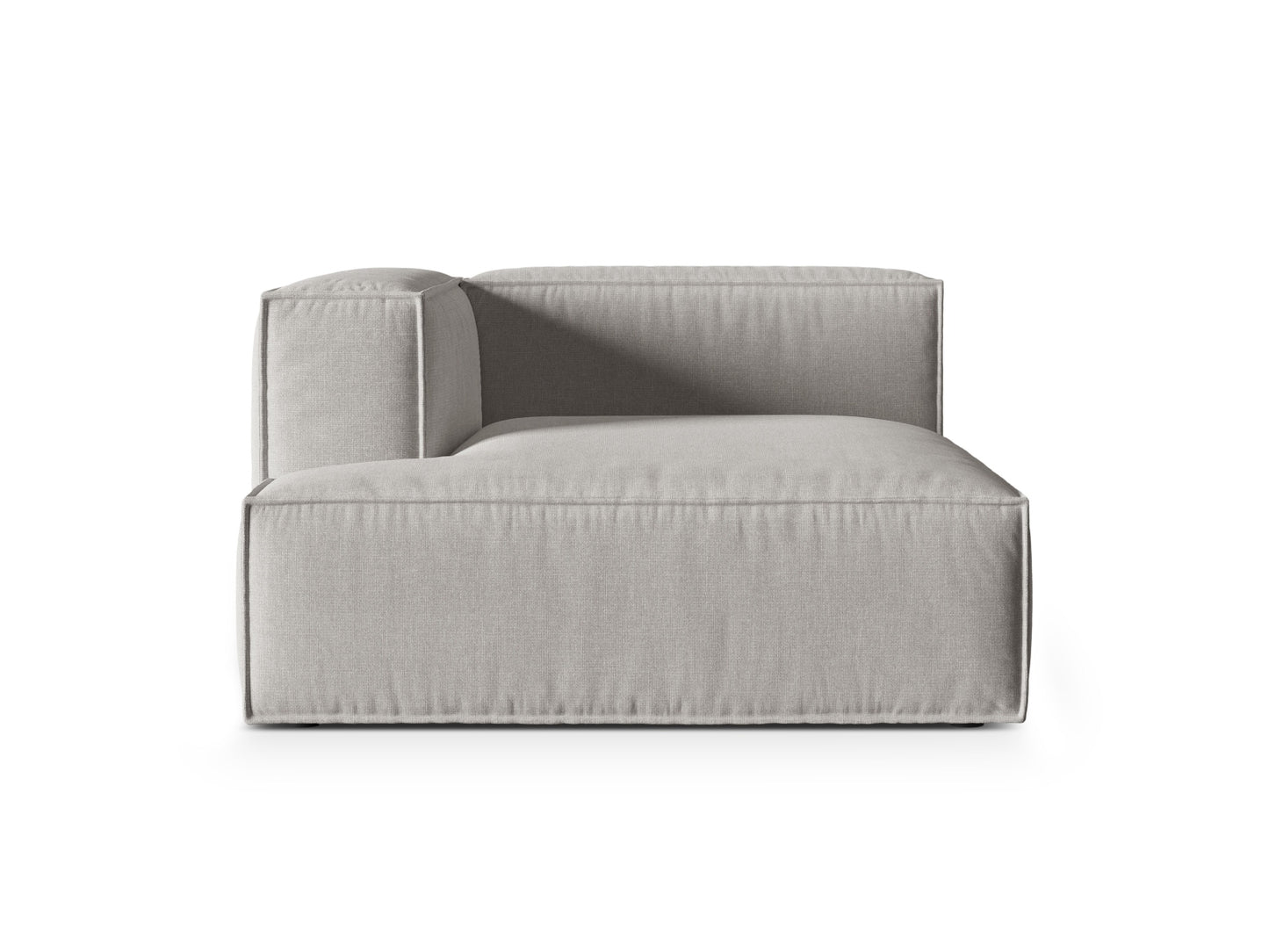 Chaiselongue Strukturstoff Beige Nuria — Light Grey