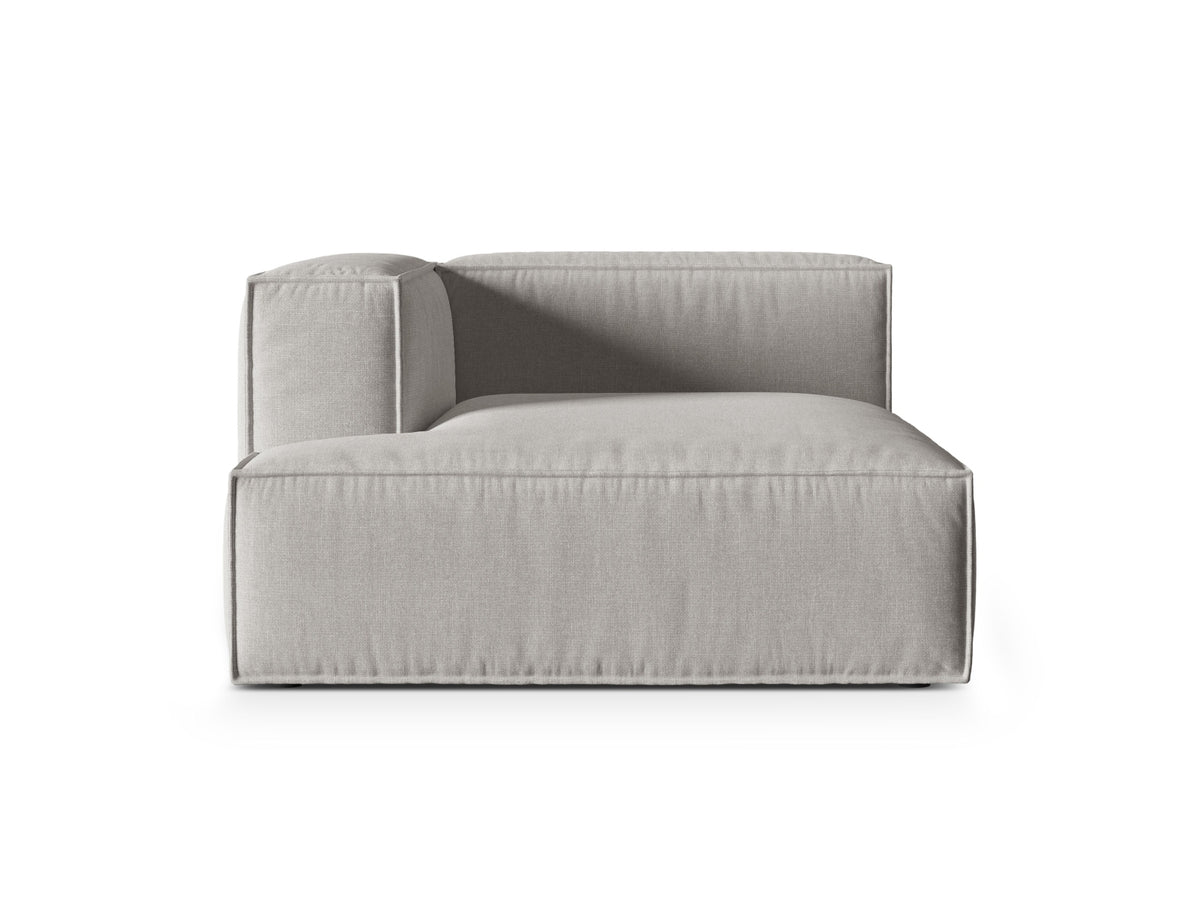 Nuria Modular Chaise Longue, 127x147 cm — Light Grey / Left