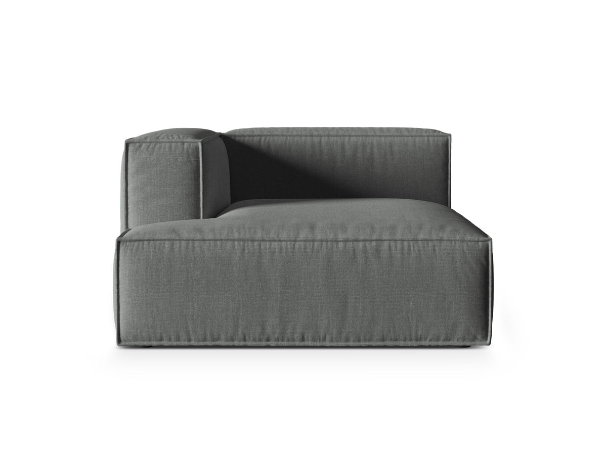 Nuria Modular Chaise Longue, 127x147 cm — Grey / Left