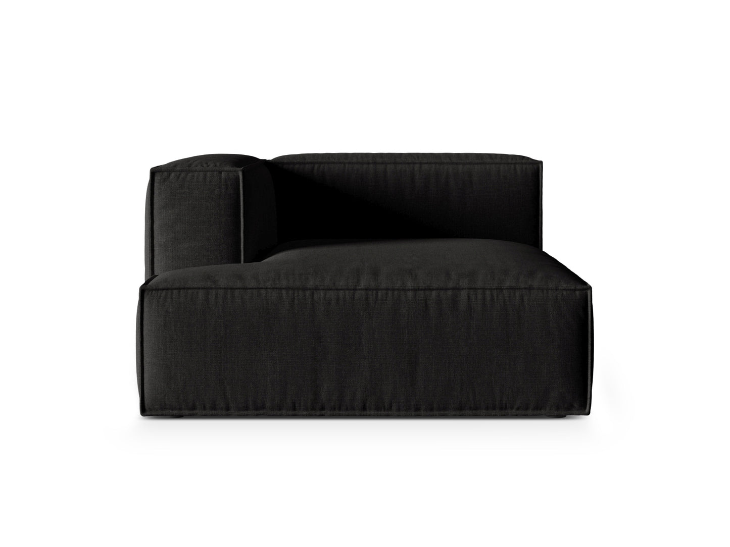 Chaiselongue Strukturstoff Beige Nuria — Black