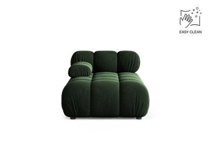 Chaiselongue Samt Beige Bellis — Bottle Green