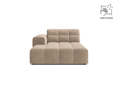 Chaiselongue Samt Beige Jennifer — Beige