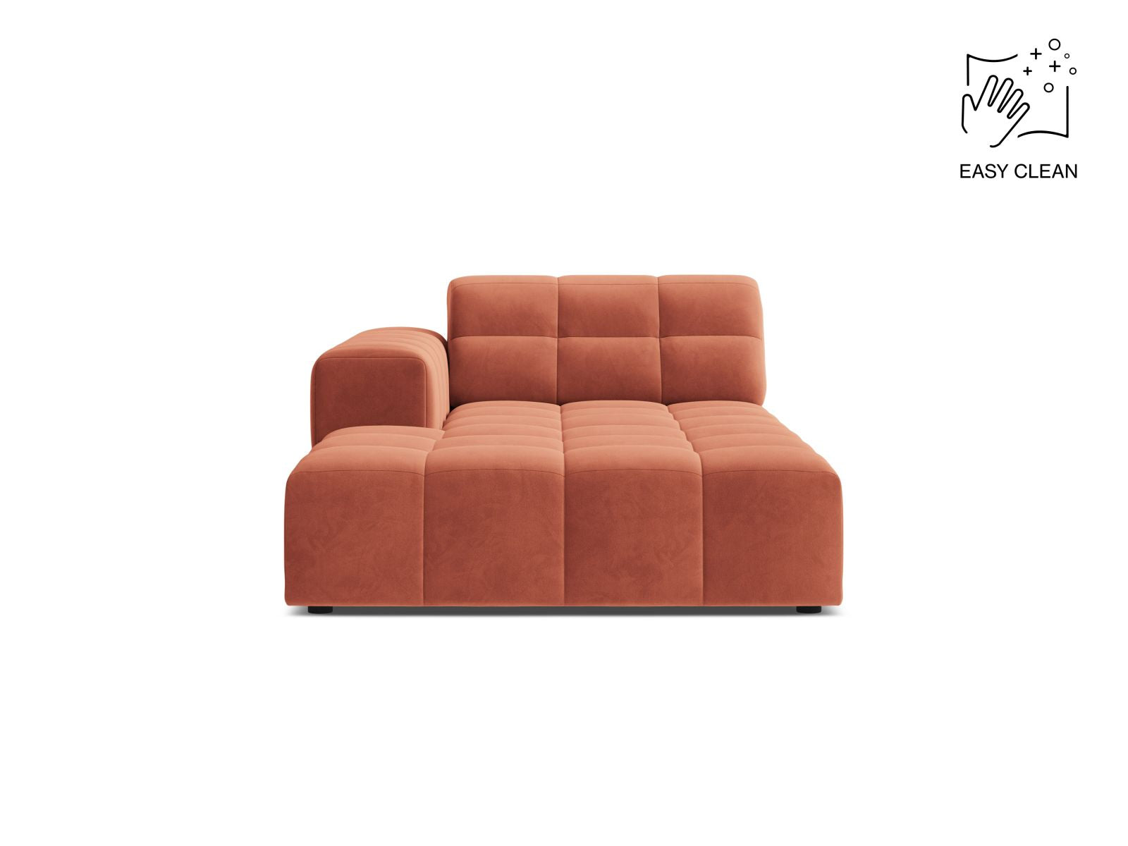 Jennifer Chaise Longue, 108x167 cm — Coral / Left