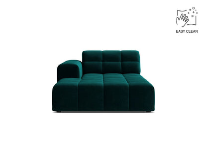 Chaiselongue Samt Beige Jennifer — Deep Petrol