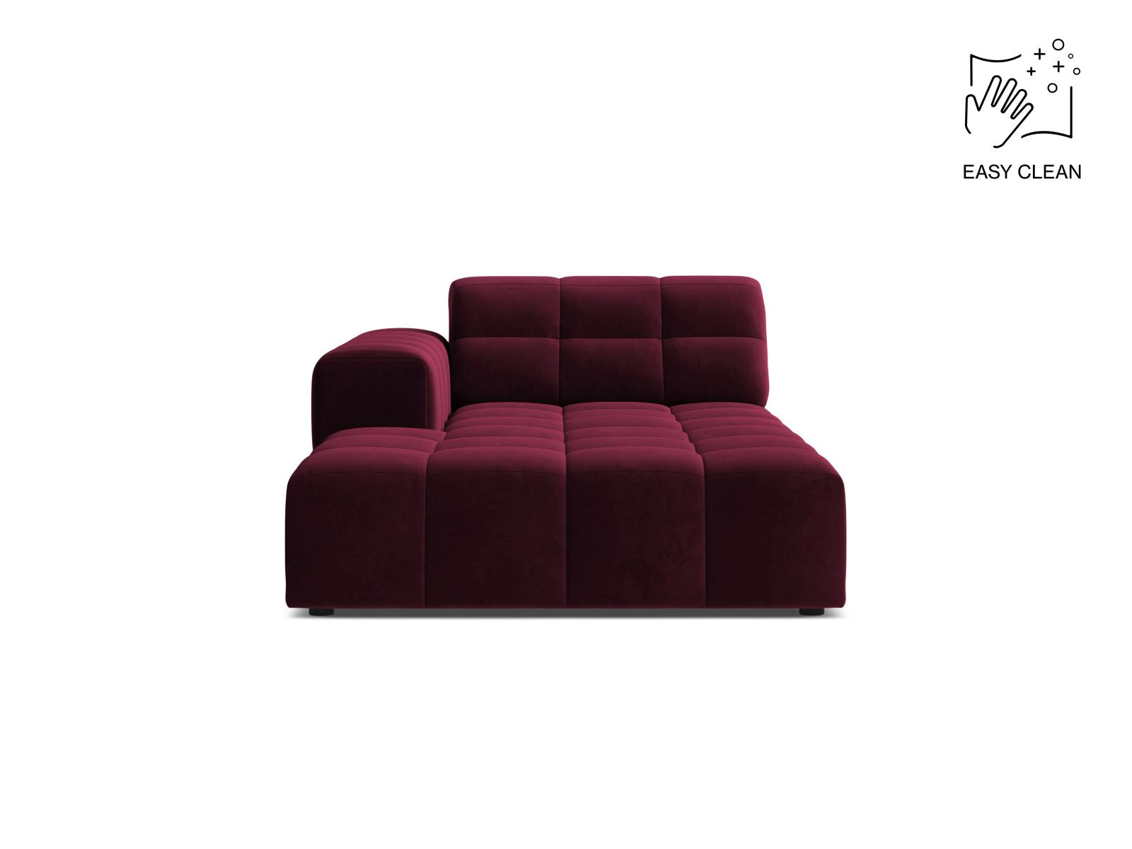 Jennifer Chaise Longue, 108x167 cm — Burgundy / Left