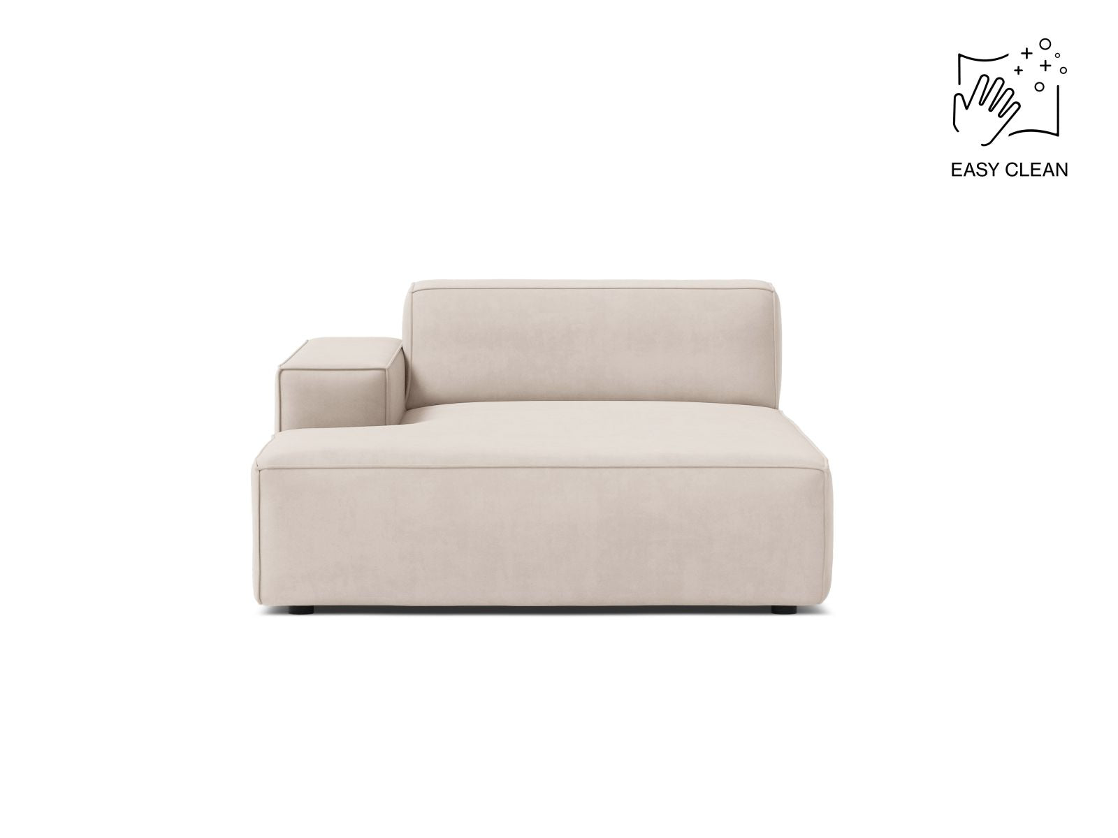 Jodie Chaise Longue, 102x162 cm — Light Beige / Left