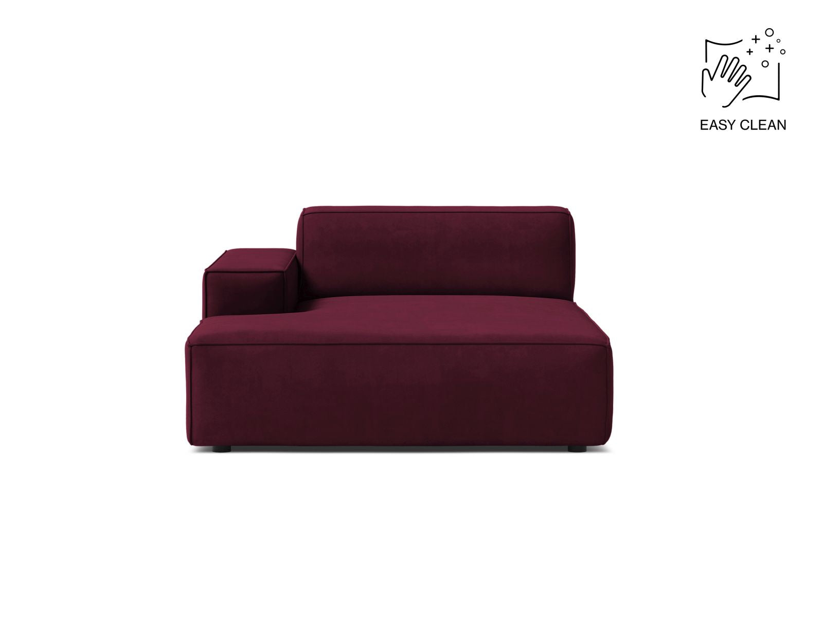 Jodie Chaise Longue, 102x162 cm — Burgundy / Left