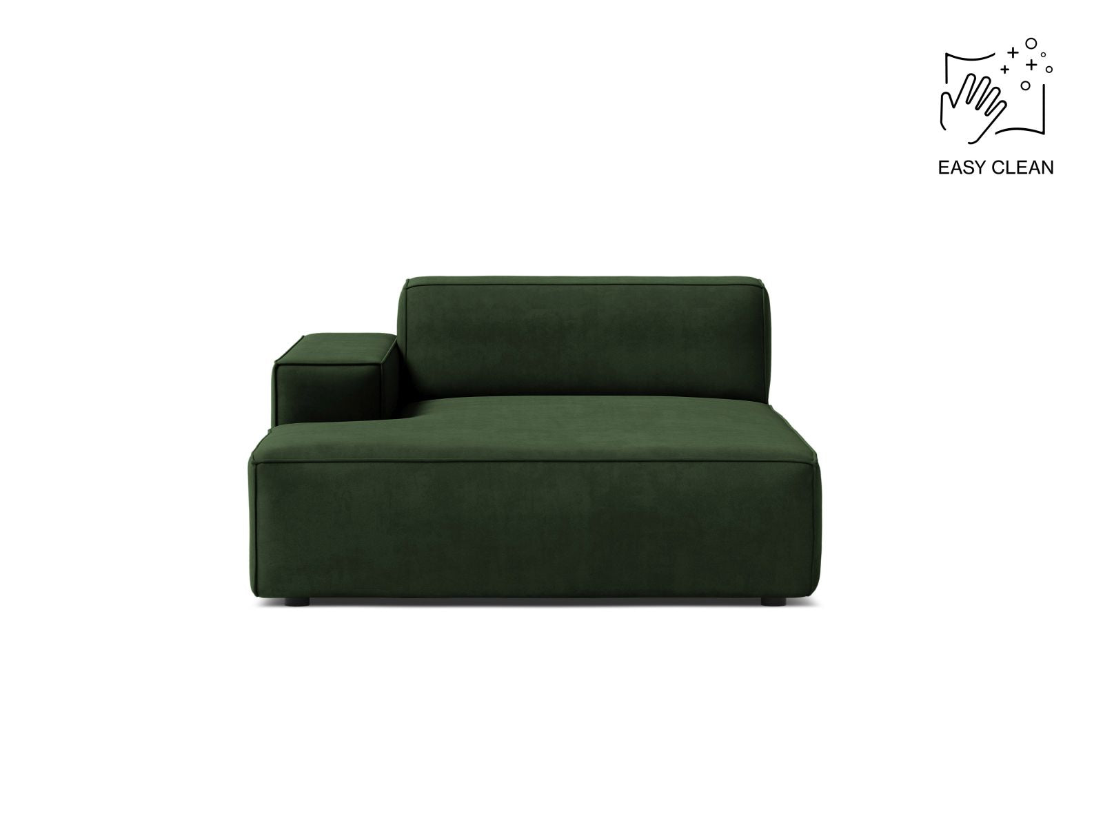 Jodie Chaise Longue, 102x162 cm — Bottle Green / Left