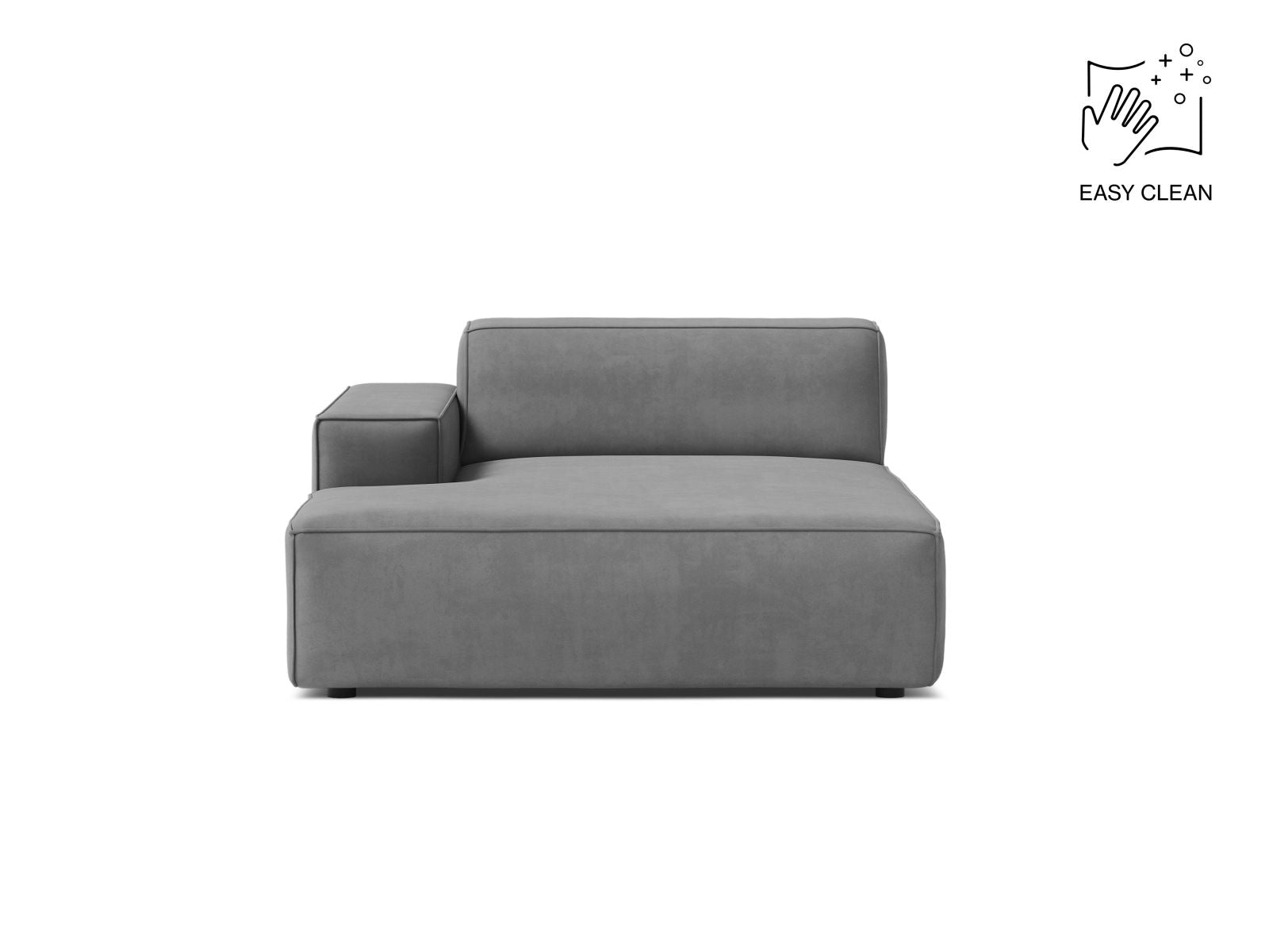 Jodie Chaise Longue, 102x162 cm — Light Grey / Left