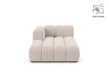 Chaiselongue Samt Beige Lupine — Light Beige