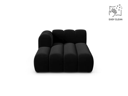 Chaiselongue Samt Beige Lupine — Black