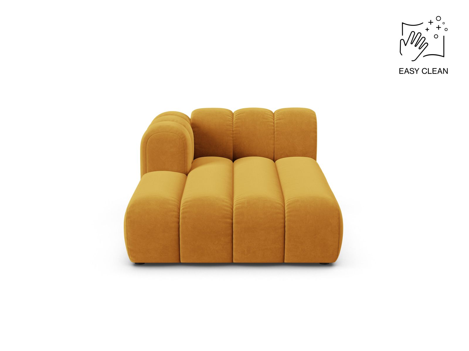 Lupine Chaise Longue, 2 Seats, 117x177 cm — Yellow / Left