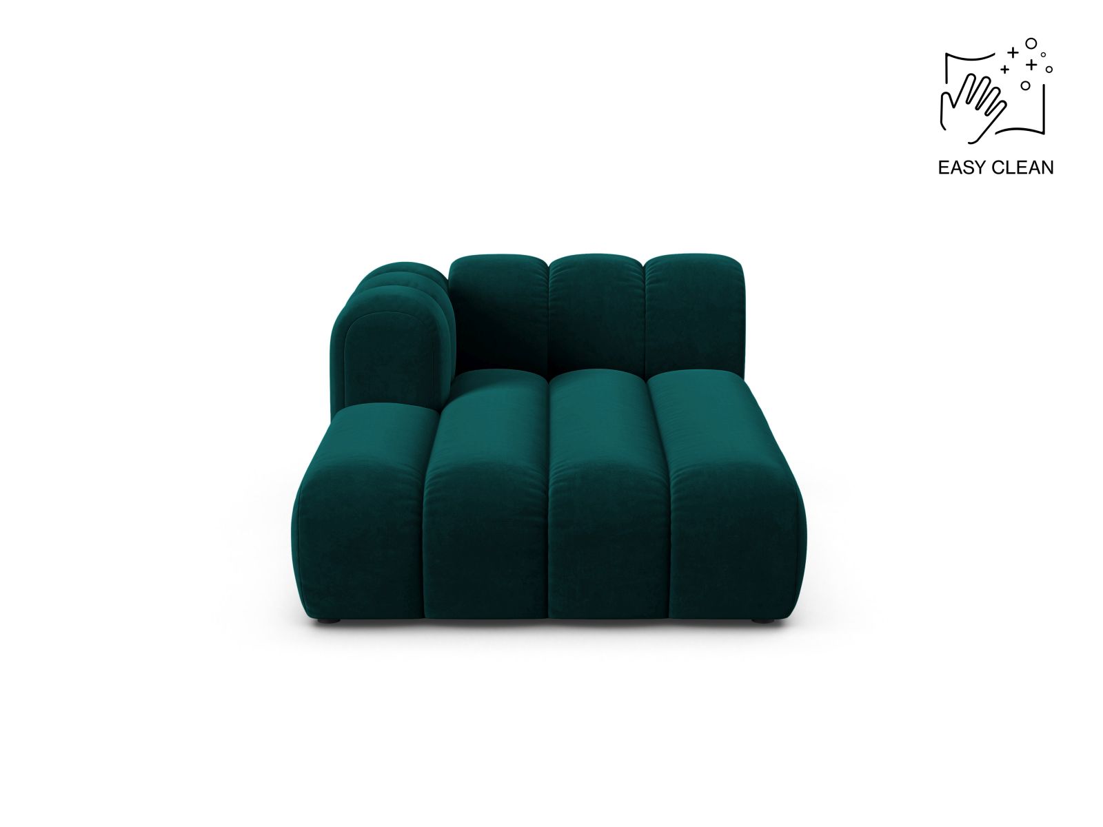Lupine Chaise Longue, 2 Seats, 117x177 cm — Deep Petrol / Left