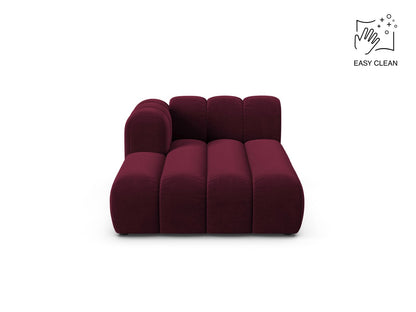 Chaiselongue Samt Beige Lupine — Burgundy