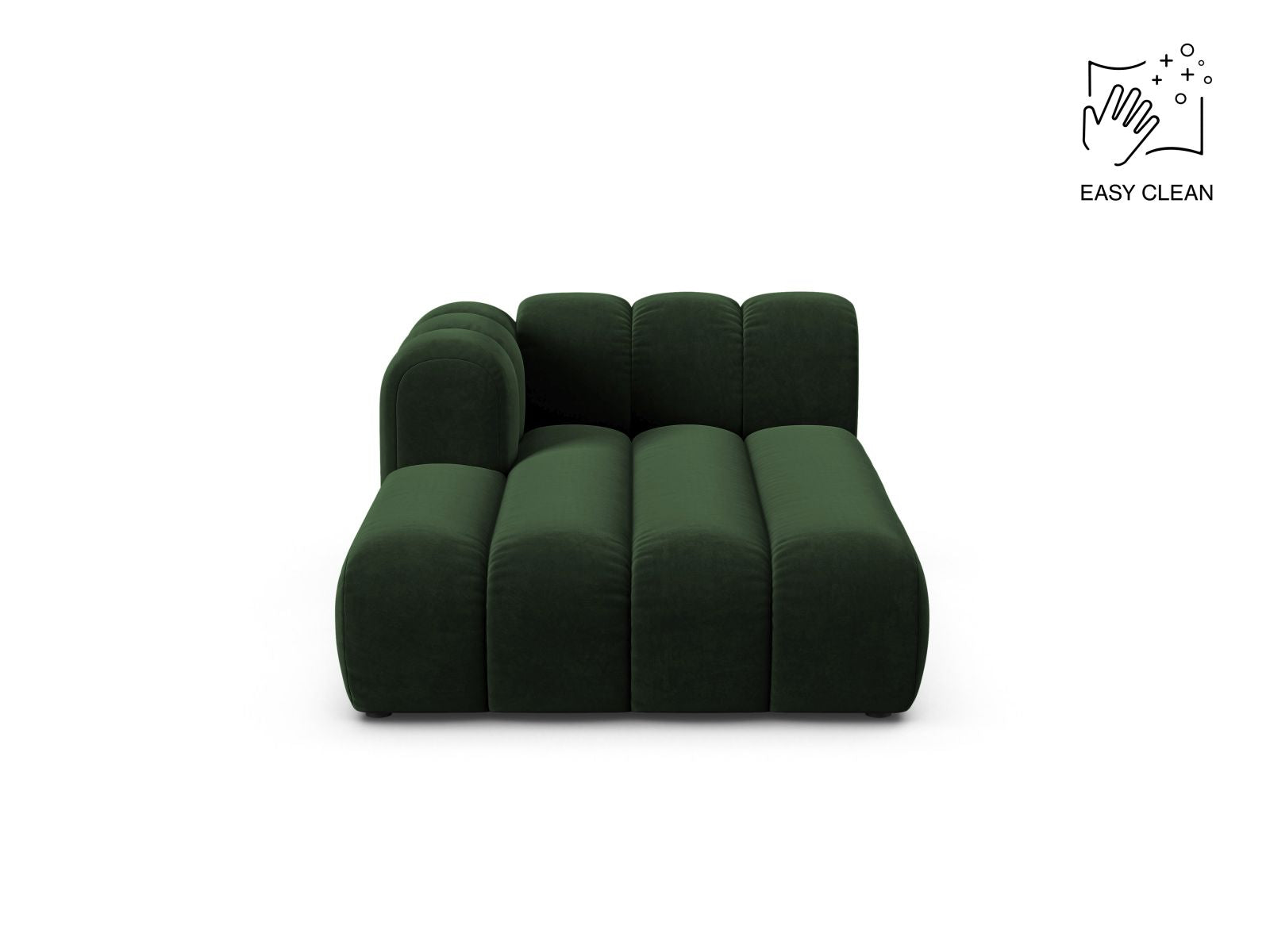 Lupine Chaise Longue, 2 Seats, 117x177 cm — Bottle Green / Left