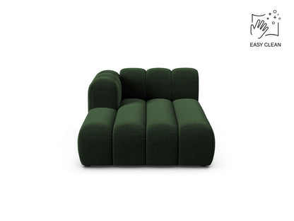 Chaiselongue Samt Beige Lupine — Bottle Green