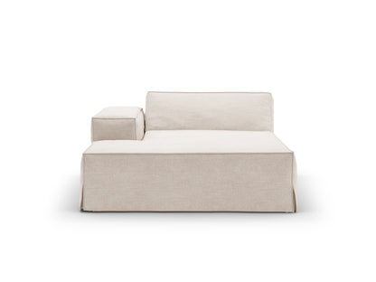 Chaiselongue Strukturstoff Beige Jodie — Detailansicht