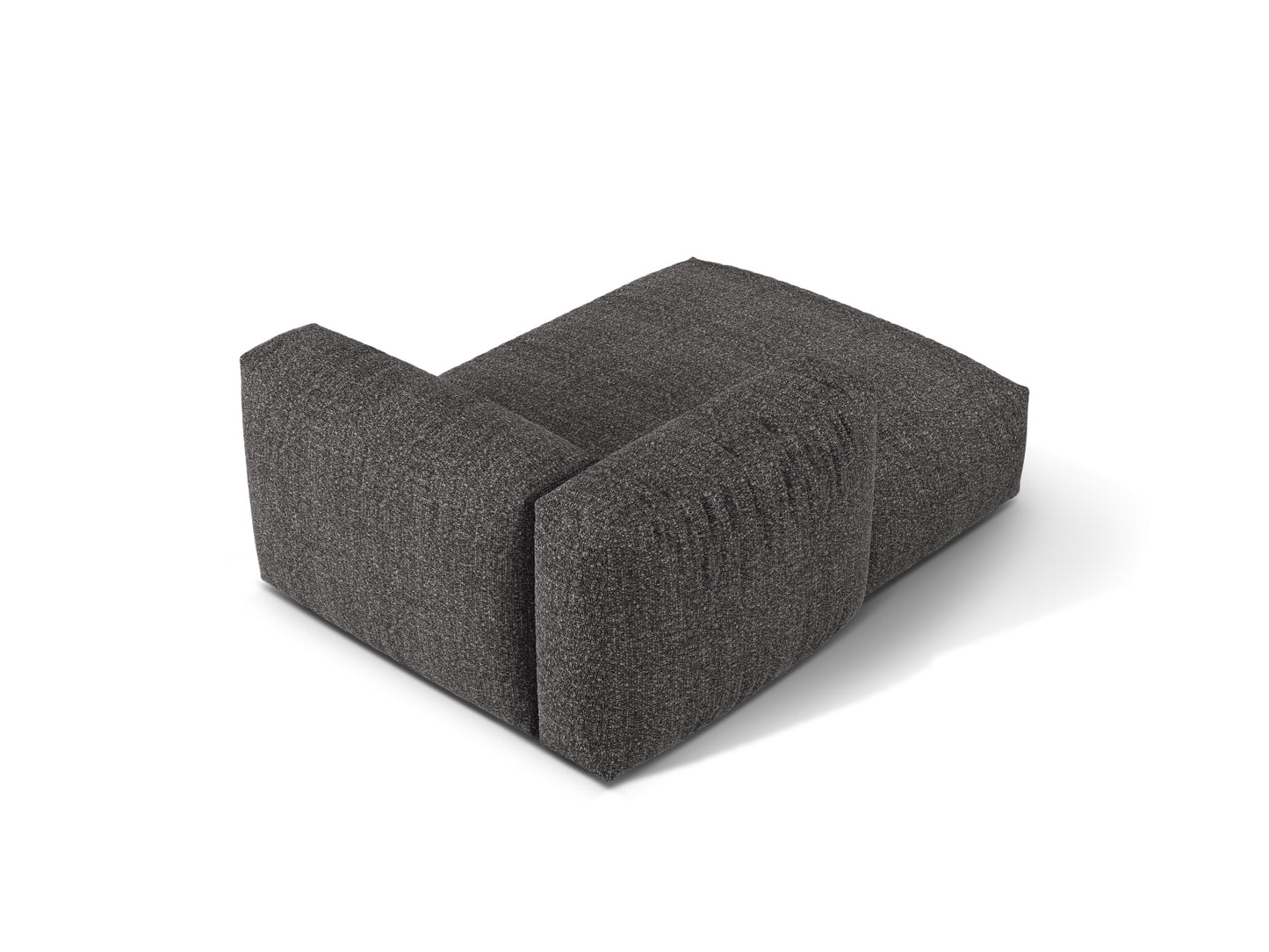 Chaiselongue Bouclé Anthrazit Martina — Maße und Details