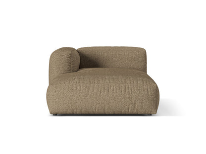 Chaiselongue Bouclé Anthrazit Martina — Cappuccino