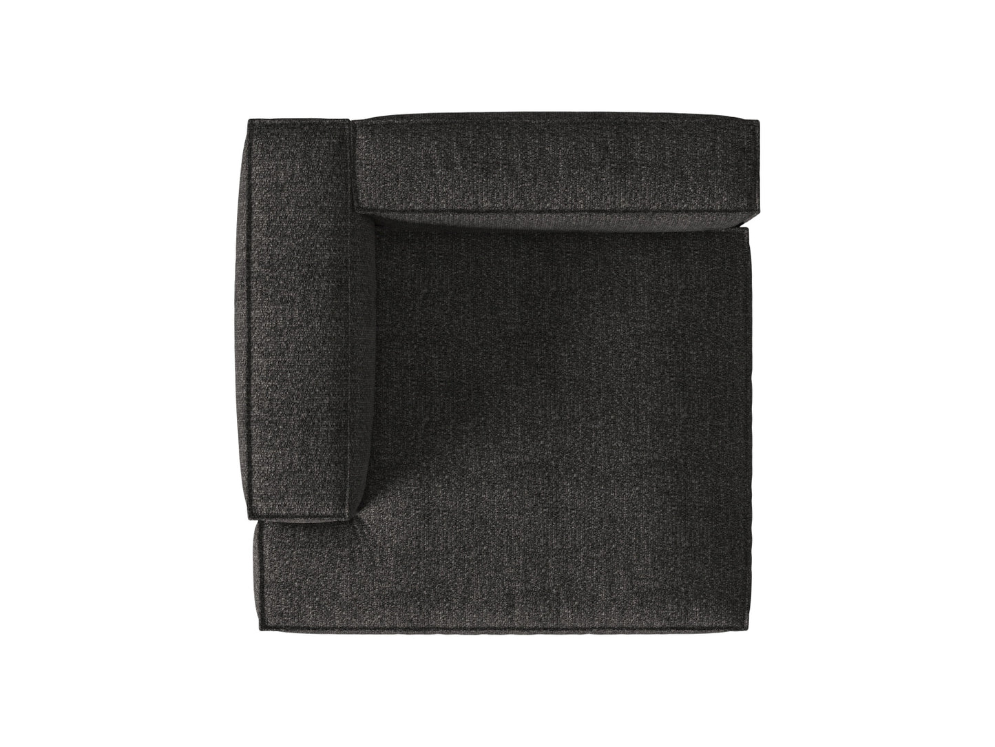 Chaiselongue Bouclé Anthrazit Nuria — Maße und Details