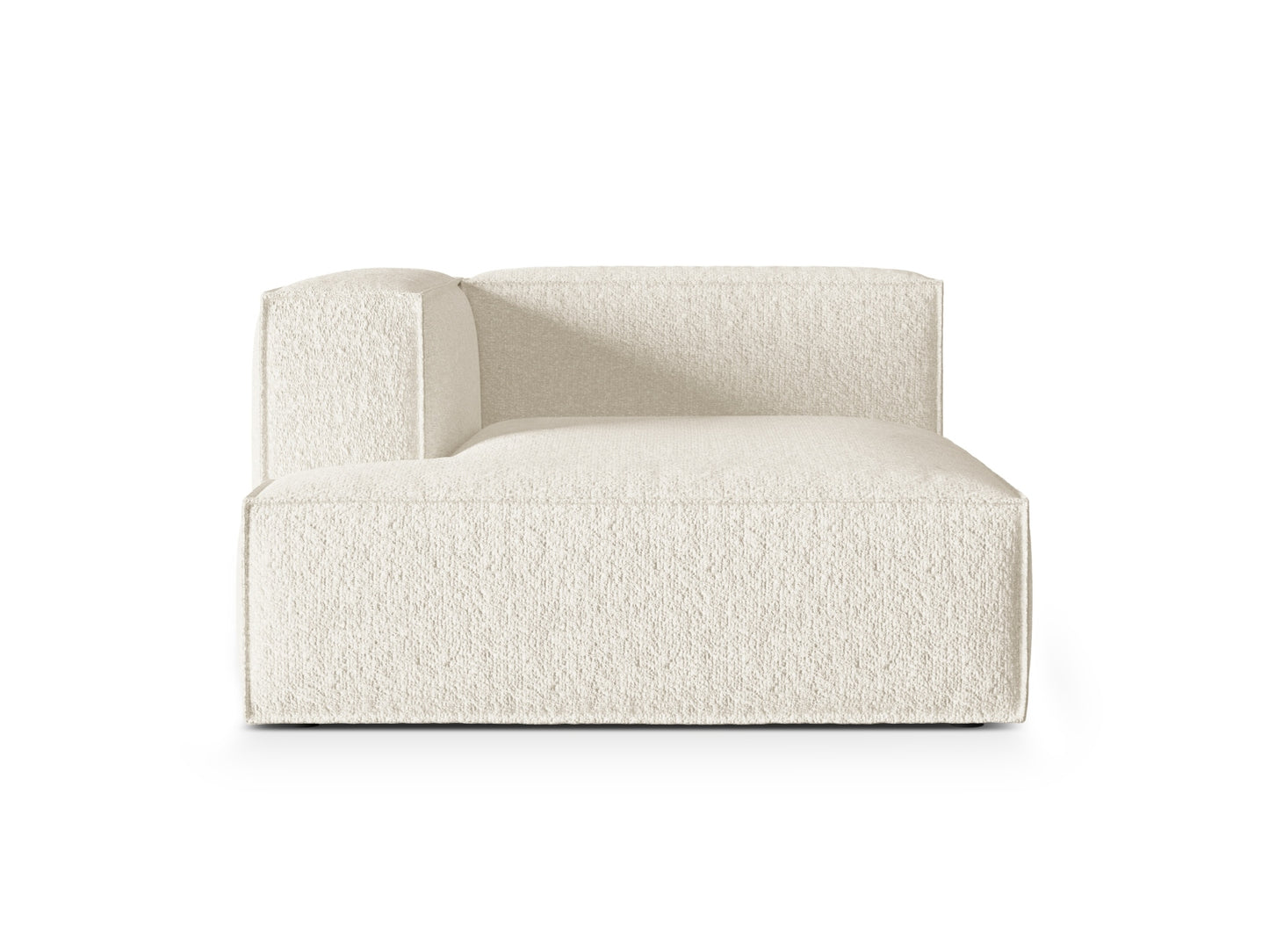 Chaiselongue Bouclé Anthrazit Nuria — Ivory